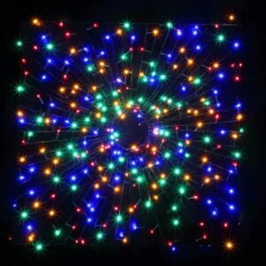 EDIT 74.92M MULTI COLOUR LED MULTI-FUNCTION STRING LIGHTS - GREEN CABLE - 1000 LIGHTS