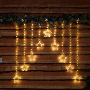 EDIT 1.2M STAR WARM WHITE LED CURTAIN STRING LIGHTS