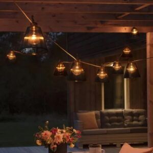 KONSTSMIDE AMBER LED SHADE FESTOONS LIGHTS - 10 LIGHT STARTER SET