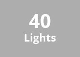 Konstsmide 9.75M Amber LED Oval Festoon Lights - 40 Lights