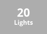 Konstsmide 9.5M Amber LED GLS Hanging Festoon Lights - 20 Lights