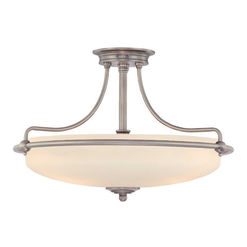 Quoizel Griffin Large Semi-Flush Ceiling Light - Antique Nickel