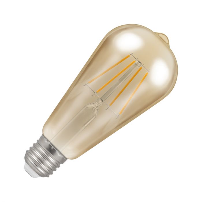 Crompton 5W Very Warm White Dimmable LED Decorative Filament Squirrel Cage Bulb - Screw Cap