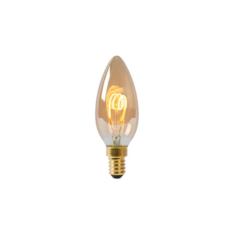 lucide 3W Very Warm White Dimmable LED Decorative Filament Candle Bulb - Small Screw Cap