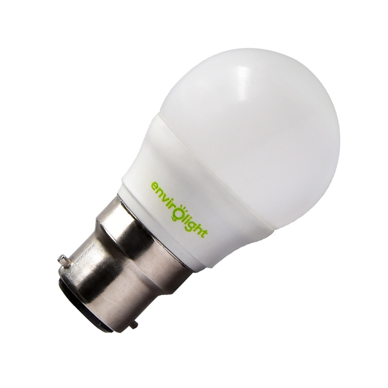Envirolight 5W Warm White LED Golfball Bulb - Bayonet Cap