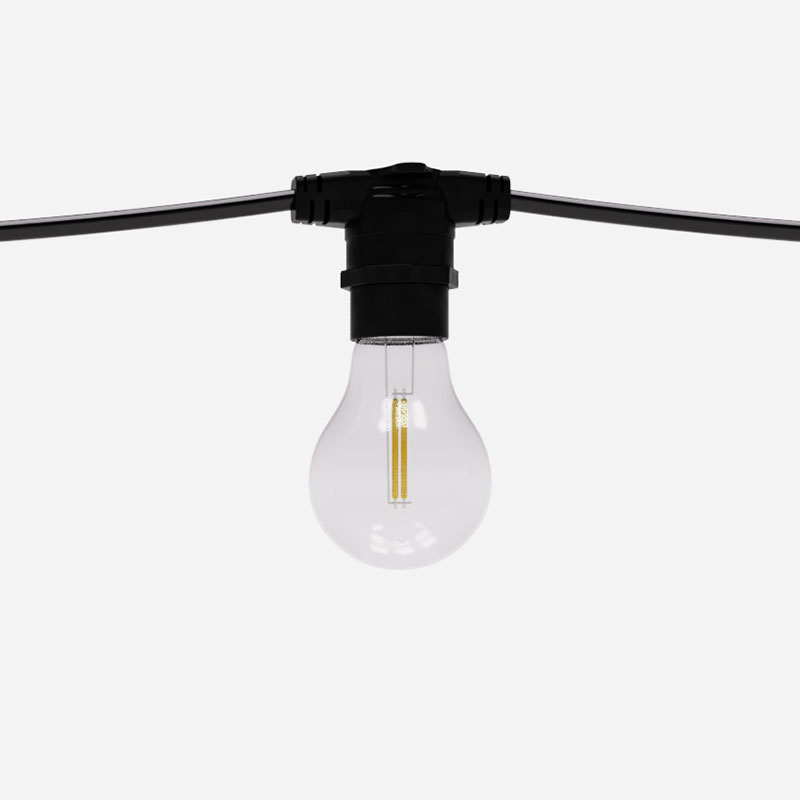 2W Warm White LED Decorative Filament Festoon Plastic Shatterproof GLS Bulb - Bayonet Cap