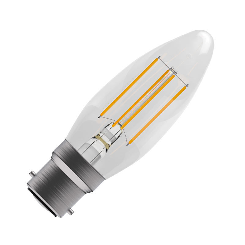 Bell 4W Cool White 470lm LED Decorative Filament Candle Bulb - Bayonet Cap