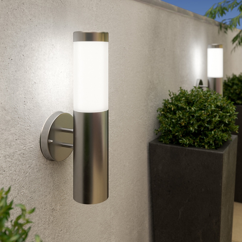 Suri Canterbury XT Solar LED Outdoor Wall Light - Stainless Steel