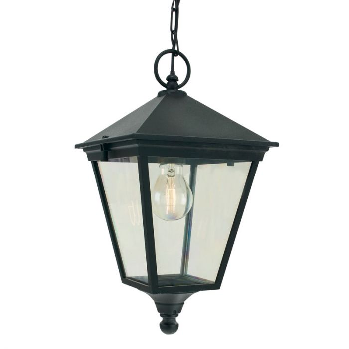 Norlys Turin Pendant Porch Lantern - Black