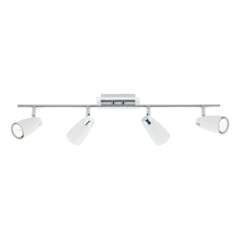 Dar Loft 4 Light Spotlight Bar - White
