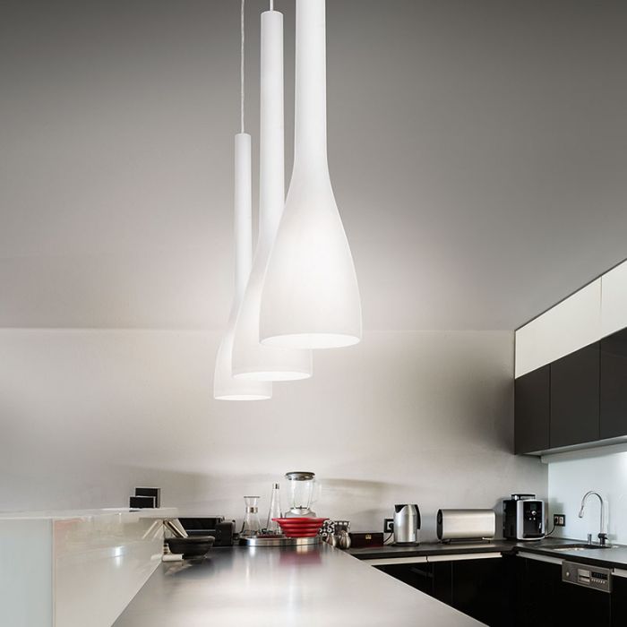 Flut Ceiling Pendant Light - White