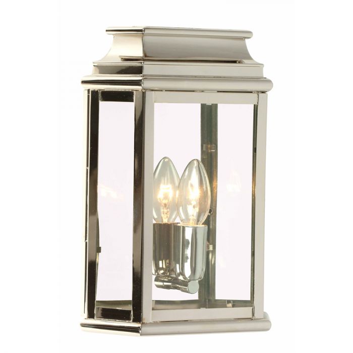 Elstead St Martins Half Lantern Outdoor Wall Light - Nickel