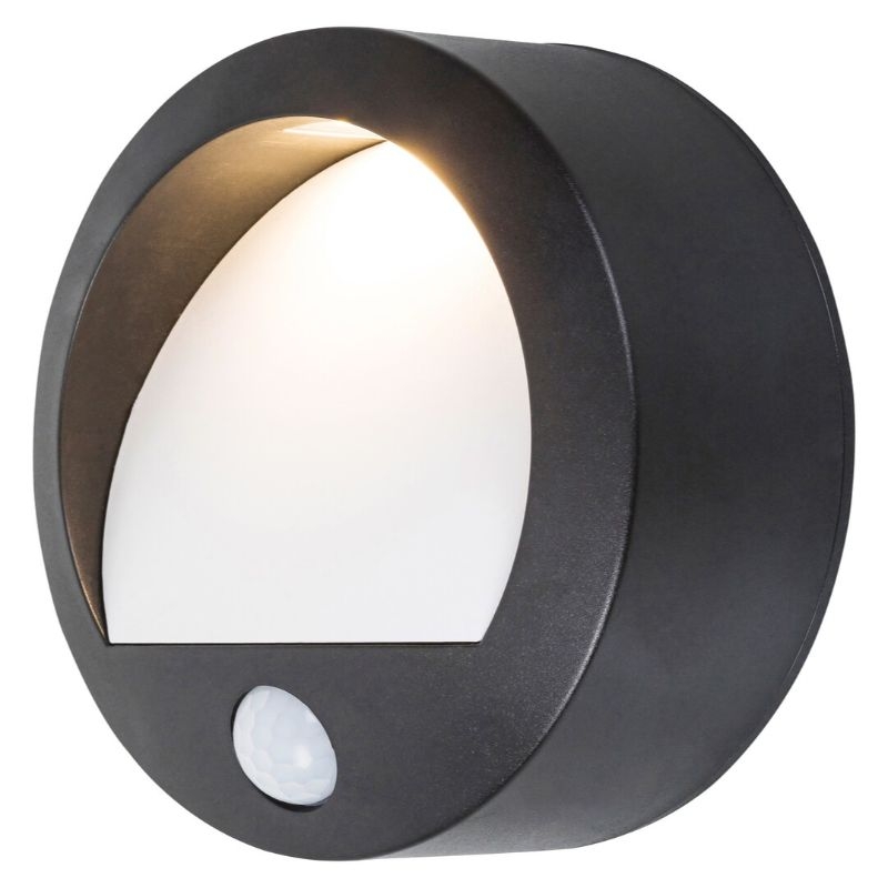 Edit Amarillo LED Battery Operated Outdoor Flush Light with PIR Sensor - Black