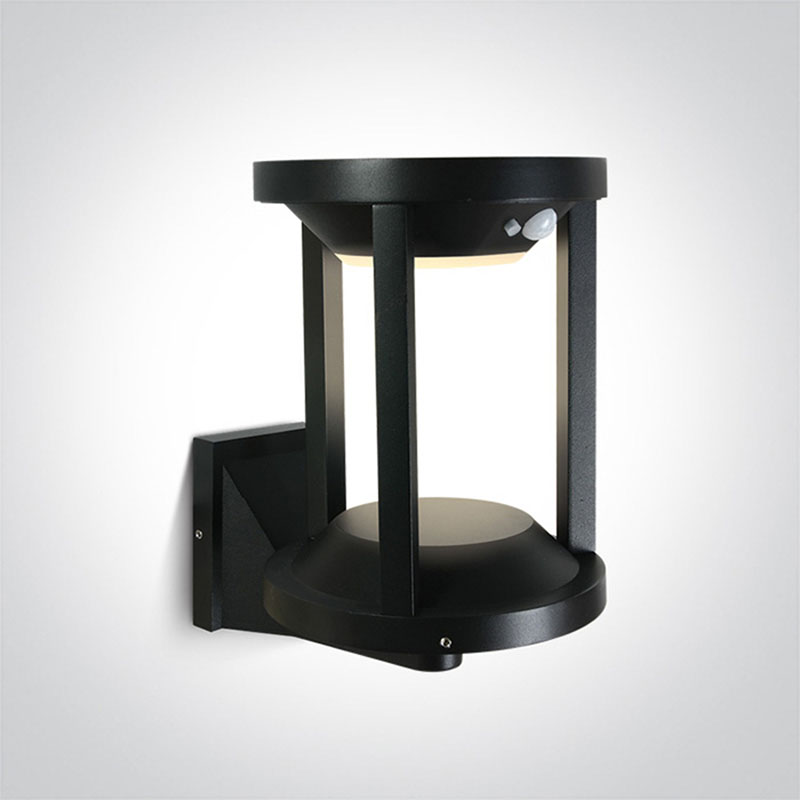 Trio Solar LED Outdoor Wall Light with PIR Sensor - Black