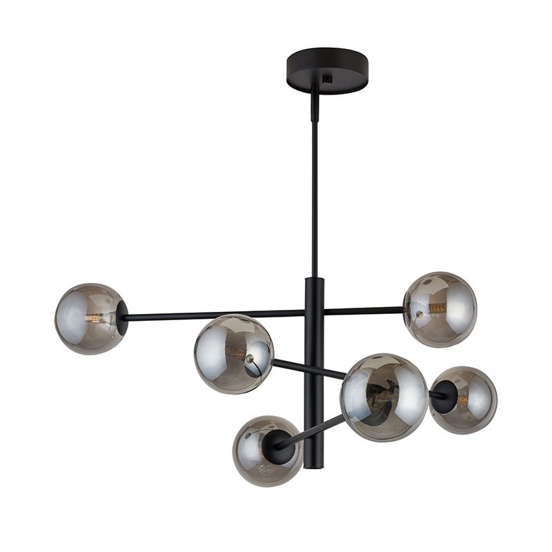Edit Baton 6 Light Ceiling Pendant - Black