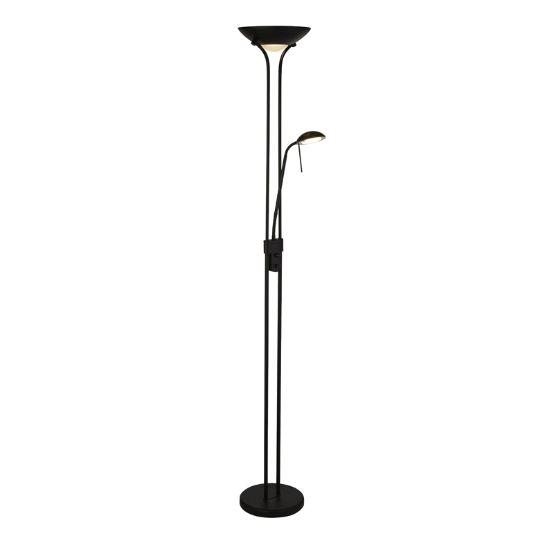 Searchlight Mother & Child LED Floor Lamp - Matt Black