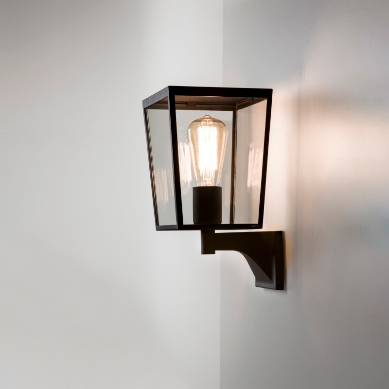 Astro Farringdon Outdoor Lantern Wall Light - Textured Black