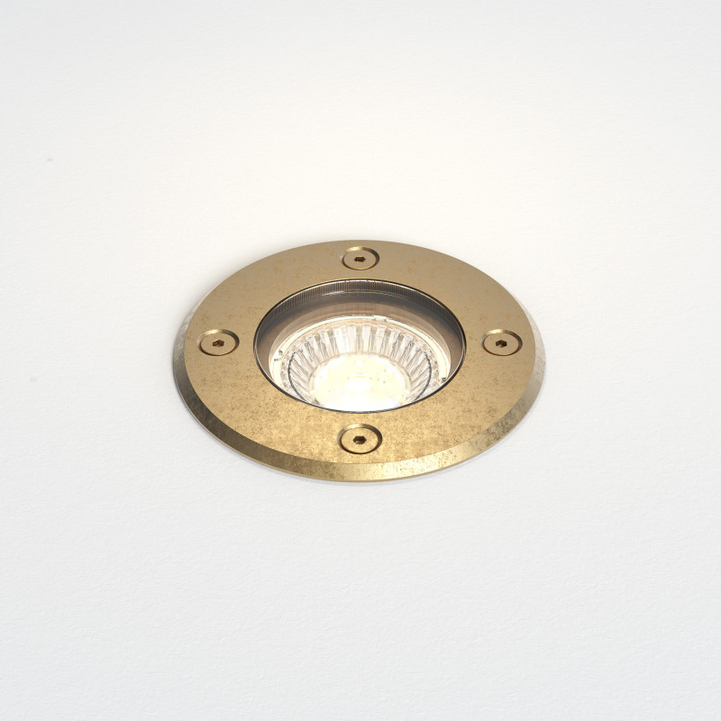 Astro Gramos Round Ground Light - Solid Brass