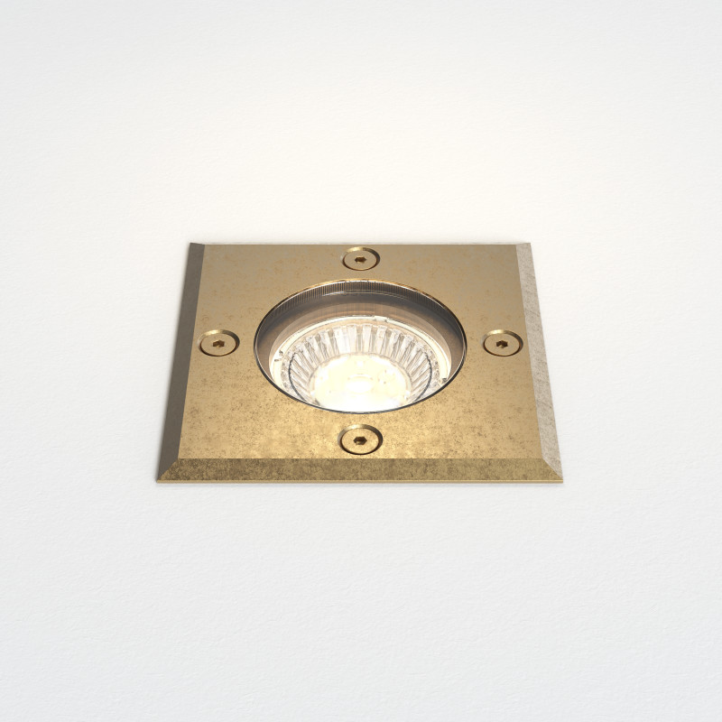 Astro Gramos Square Ground Light - Solid Brass