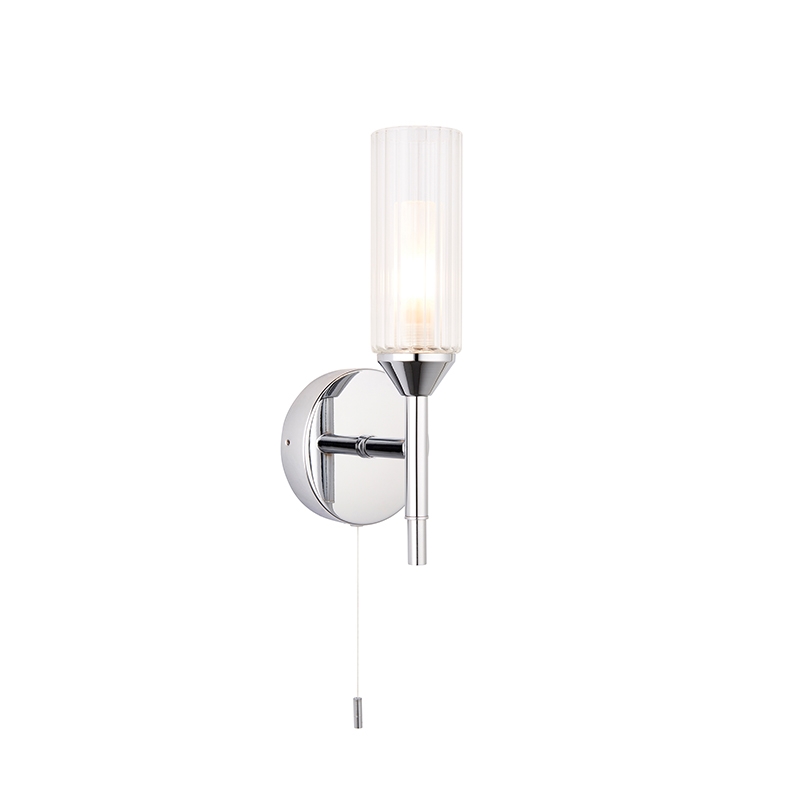 Luxia Flute Bathroom Wall Light - Polished Chrome