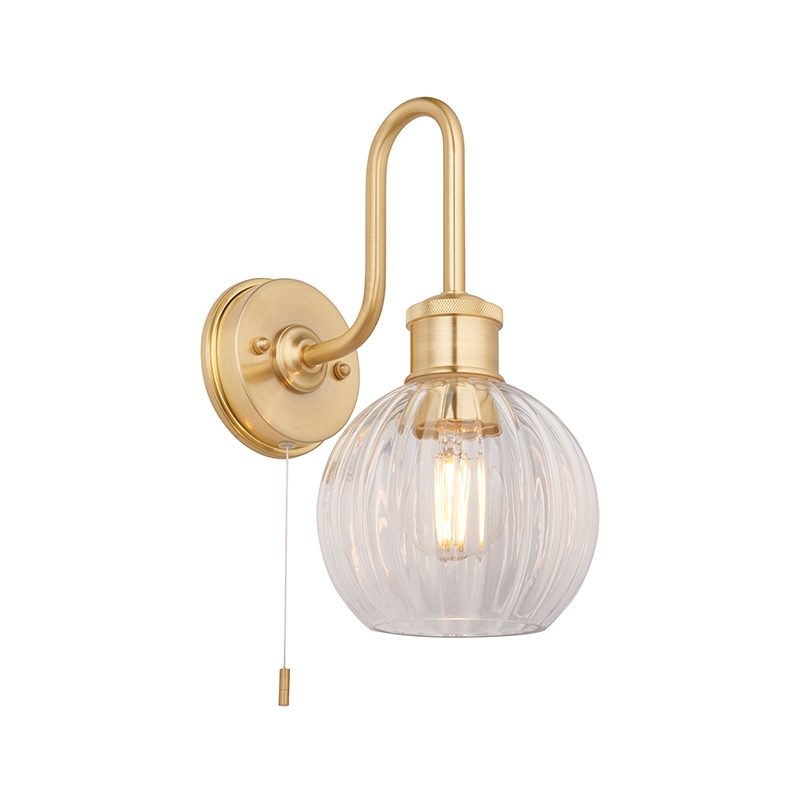 Luxia Kingly Bathroom Wall Light - Satin Brass