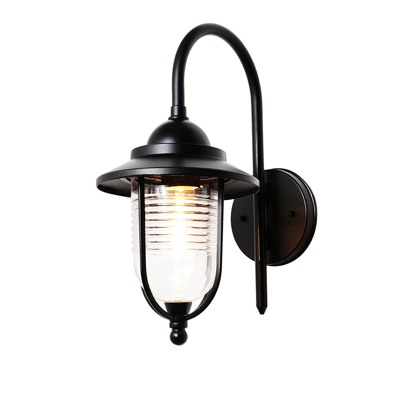 Forum Eris Fishermans Outdoor Lantern Wall Light - Black