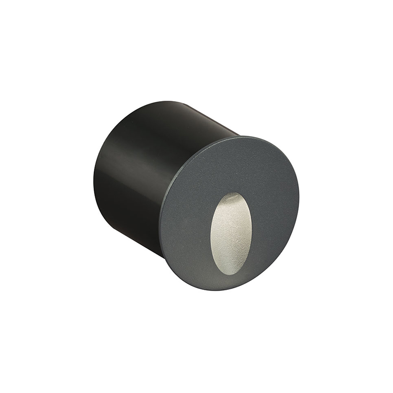 Edit Serifos Round LED Recessed Outdoor Wall Light - Anthracite