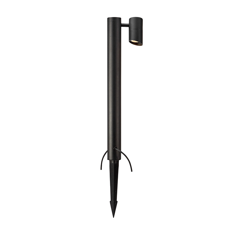 Garden 24 Pole Cylinder LED Outdoor Bollard Light - Black