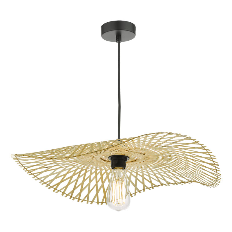 Dar Deja Easy Fit Rattan Pendant Light - Natural