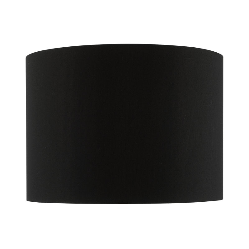 Dar Roja Cotton Drum Lamp Shade 24cm - Black