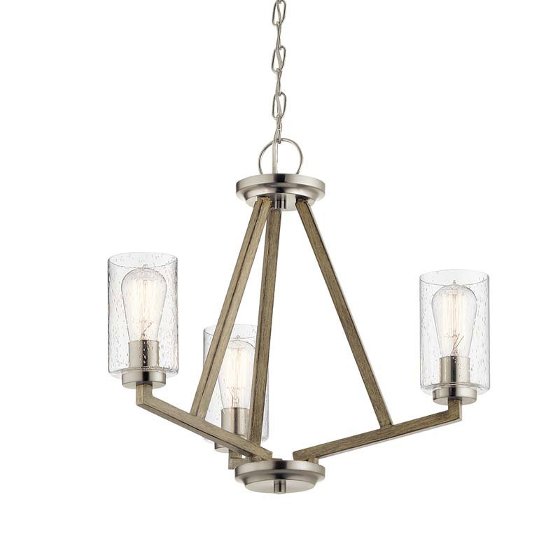 Kichler Deryn 3 Light Chandelier - Antique Grey