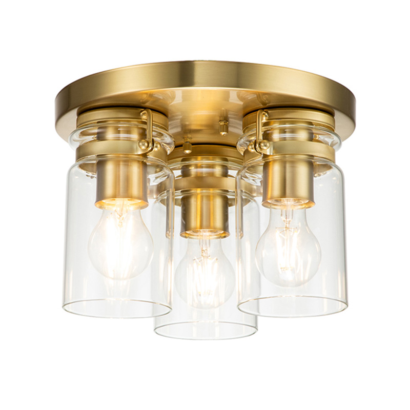 Kichler Brinley 3 Light Flush Ceiling Light - Brushed Brass