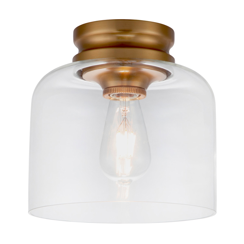 Feiss Hounslow Flush Ceiling Light - Burnished Brass