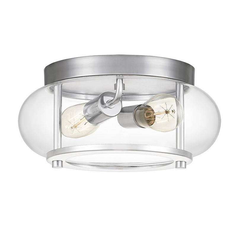 Quoizel Trilogy 2 Light Bathroom Flush Ceiling Light - Polished Chrome