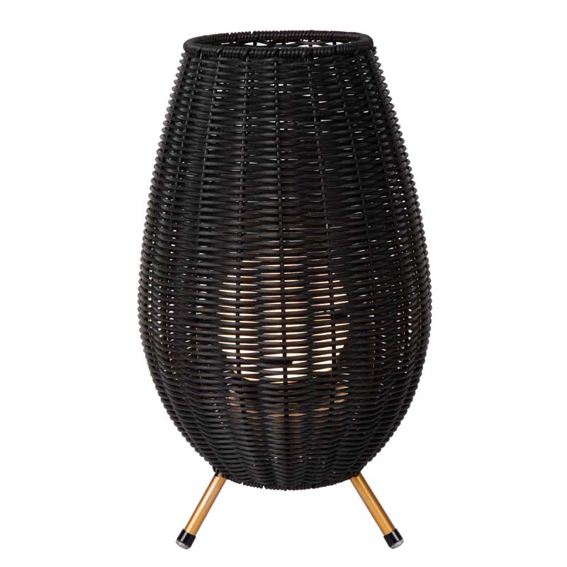 Lucide Colin 360 USB Rechargeable LED Outdoor Table Lamp - Black