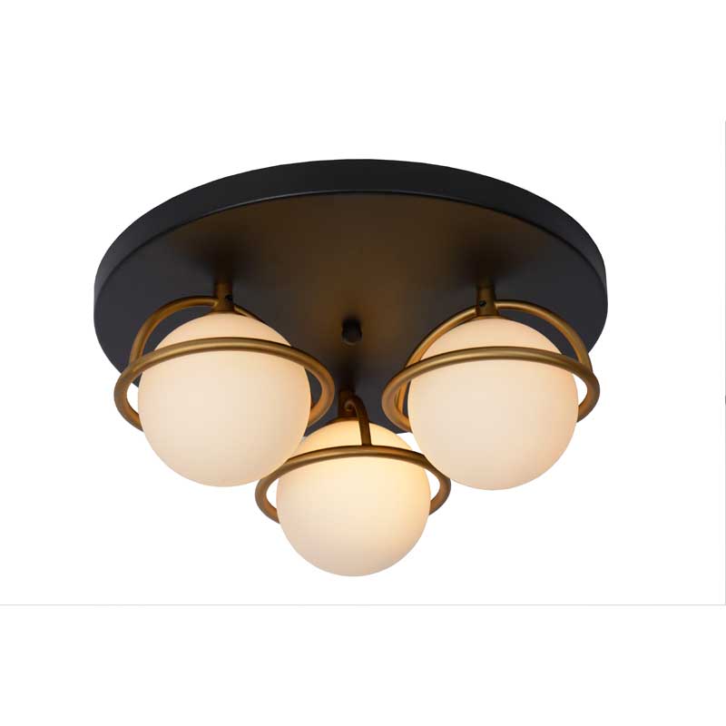 Lucide Isobel Flush Ceiling Light - Black