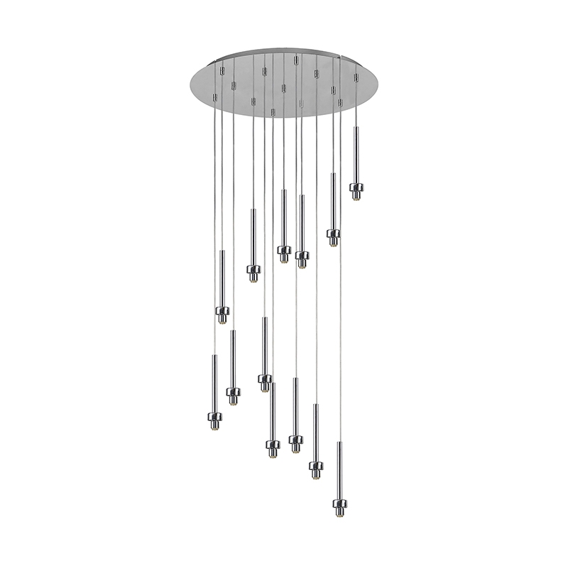 Arcdon 13 Light Cluster Ceiling Pendant Lamp Holder - Polished Chrome