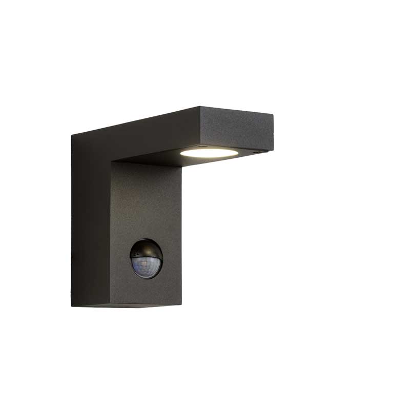 Lucide Texas LED Outdoor Wall Light with PIR Sensor - Anthracite