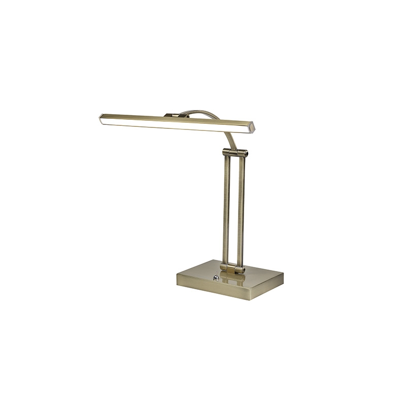 Rosalyn LED Desk Lamp - Antique Brass