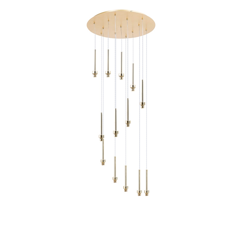 Arcdon 13 Light Cluster Ceiling Pendant Lamp Holder - French Gold