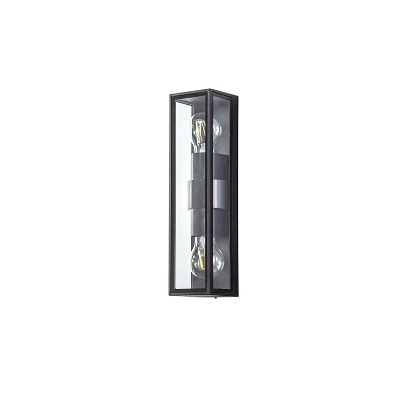 Columbus Half Lantern Outdoor Twin Wall Light - Anthracite