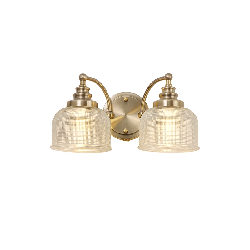 Magnolia 2 Arm Wall Light - Antique Brass