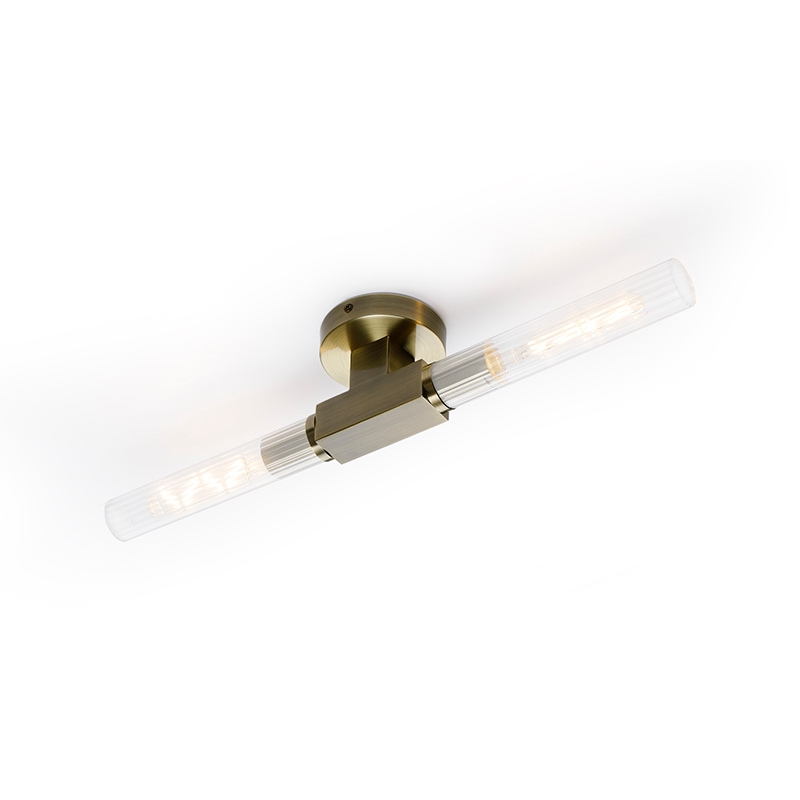 Boston Twin Wall Light - Antique Brass