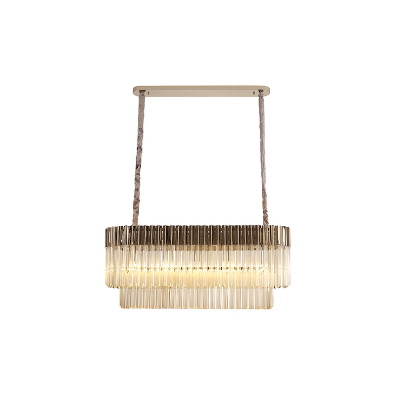 Festival 1000 Glass Bar Ceiling Pendant - Polished Nickel and Amber Glass