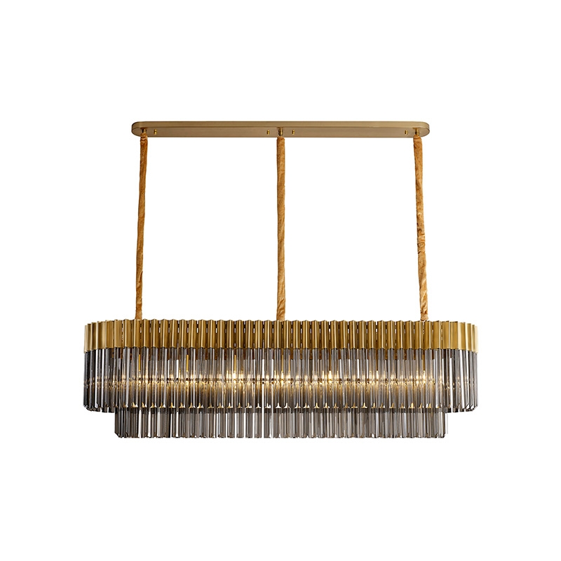 Festival 1500 Glass Bar Ceiling Pendant - Brass and Smoked Glass