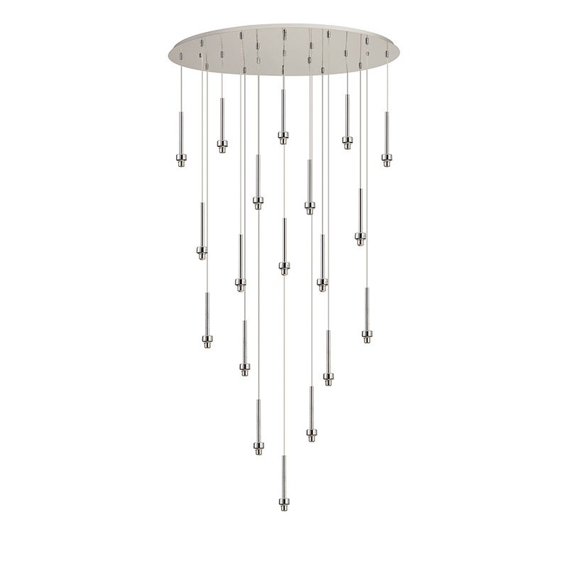 Arcdon 19 Light Cluster Ceiling Pendant Lamp Holder - Polished Chrome