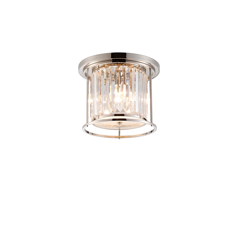 Wichita 320 Crystal Flush Ceiling Light - Polished Nickel