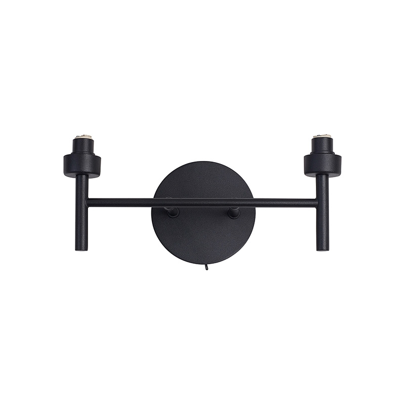 Arcdon Twin Switched Wall Light - Satin Black
