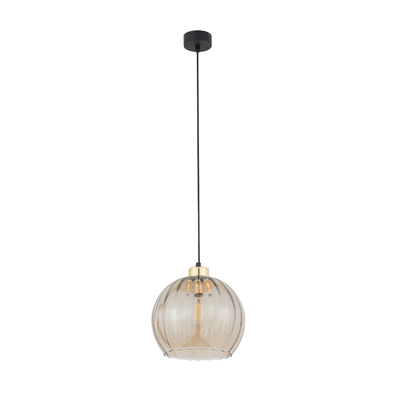 Edit Devi Large Glass Ceiling Pendant Light - Amber