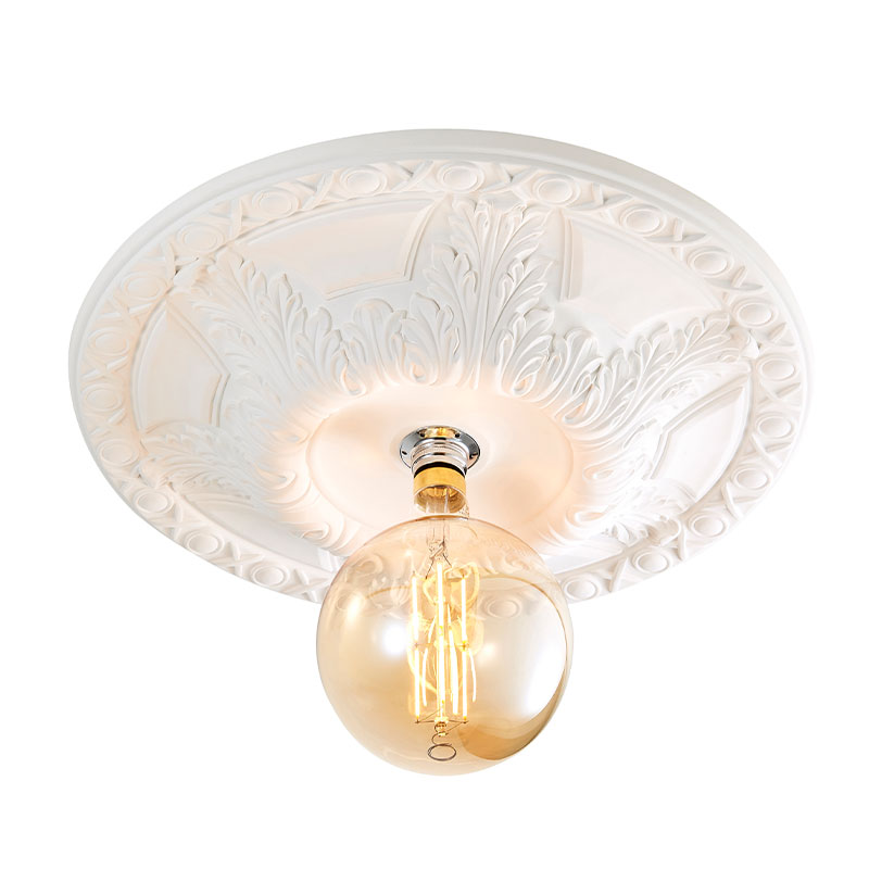Forum Motril Large Plaster Ceiling Rose Light - White